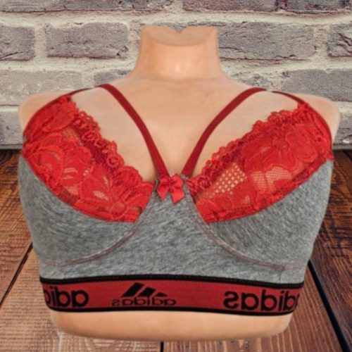 سوتین نخی ملانژکش اسپرت کد 140086 - خرید سوتین زنانه عمده