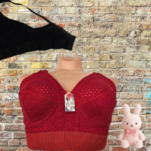 سوتین نخی سوزنی کش پهن زنانه کد 140273 - خرید سوتین زنانه عمده