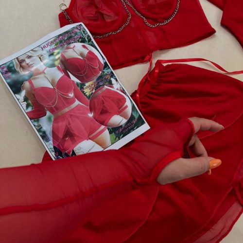 ست حریر چهارتیکه کد 139310 - خرید لباس خواب زنانه عمده