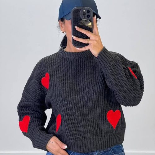 فروش عمده بلوزبافت قلب کد 132526