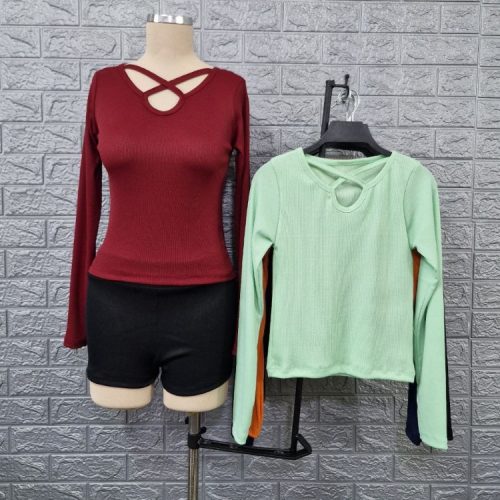 بلوز دلبری ضربدری کد 136764 - خرید بلوز تک زنانه عمده