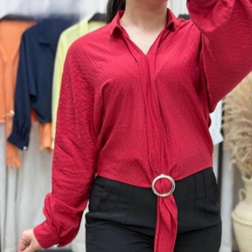 خرید عمده شومیز خفاشی جلو گره ای - شومیز زنانه عمده