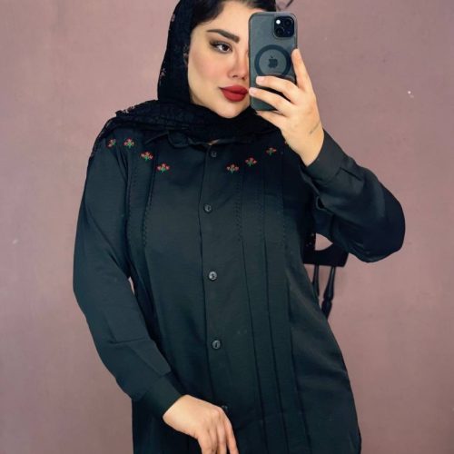 خرید عمده شومیز سینه پیله دار گلدوری - شومیز زنانه عمده