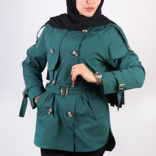 خرید عمده بارانی دکمه دوبل زنانه