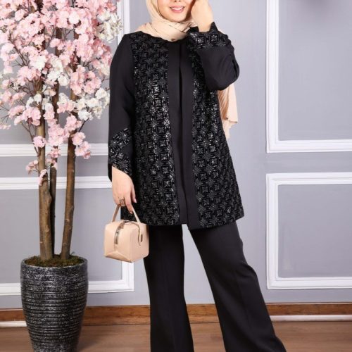 خرید عمده کت و شلوار مازراتی جلو سوزن دوزی - کت و شلوار زنانه عمده