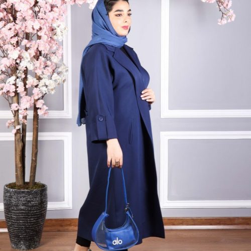 خرید عمده مانتو زنانه یقه انگلیسی بلند - مانتو زنانه عمده