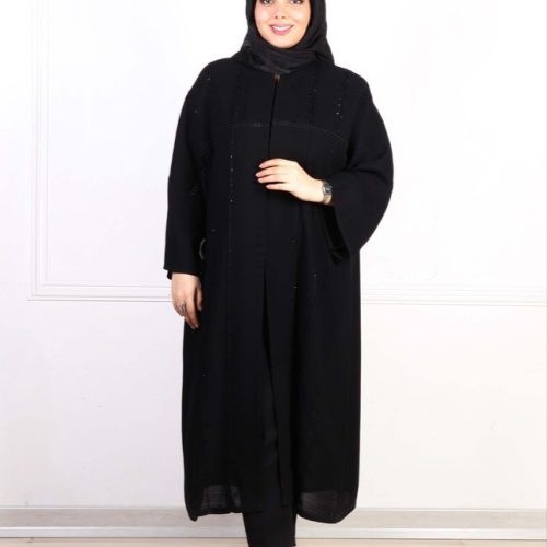 خرید عمده مانتو زنانه تمام ملیله آستين کیمونو - مانتو زنانه عمده