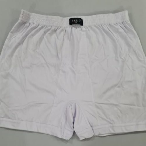 خرید عمده شورت پادار سفید مردانه 3XL - شورت مردانه عمده