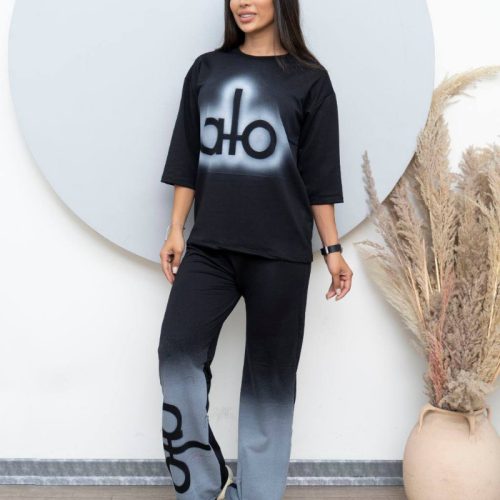 ست الو کد 134523 - خرید ست تیشرت شلوار زنانه عمده