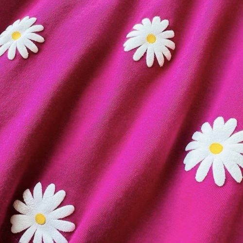 کراپ بابونه چاپ‌پفکی کد 136142 - خرید تاپ و تیشرت زنانه عمده