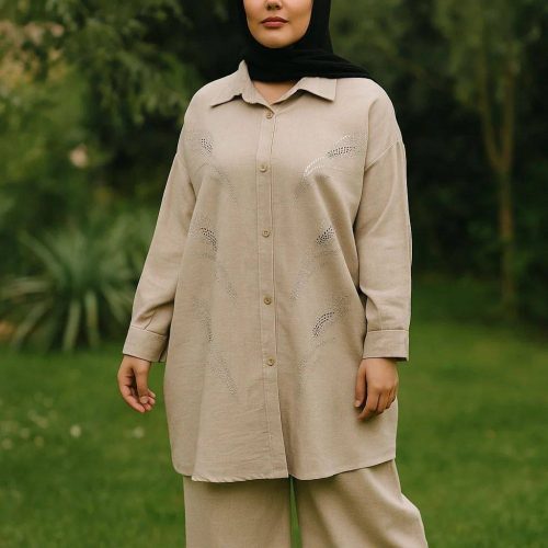 مانتو جلو دکمه نگین ۱۰۱۰۰۰۷ کد 136552 - خرید مانتو زنانه عمده