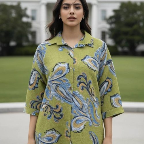 مانتو طرح ترمه ۱۰۱۰۰۰۹ کد 136555 - خرید مانتو زنانه عمده