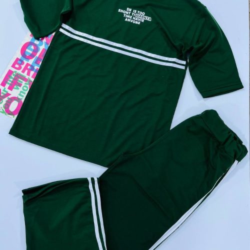 ست تیشرت شلوار نوار دوزی کد 136706 - خرید ست تیشرت شلوار زنانه عمده