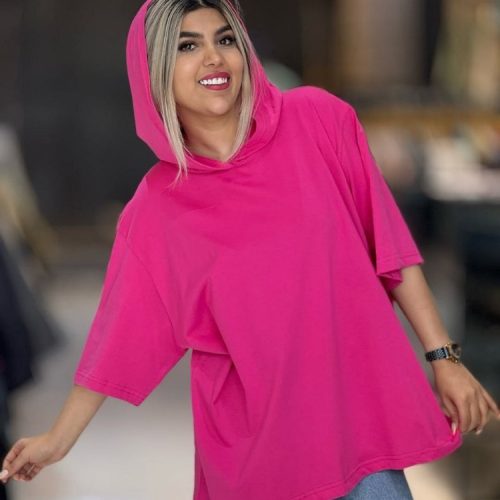 تیشرت باکسی کد 137346 - خرید تاپ و تیشرت زنانه عمده