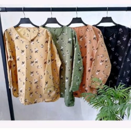 تونیک گل گچی جلو بسته کد 133586 - خرید تونیک زنانه عمده
