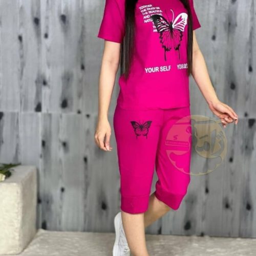 تیشرت شلوارک کد 133591 - خرید ست تاب شلوارک زنانه عمده