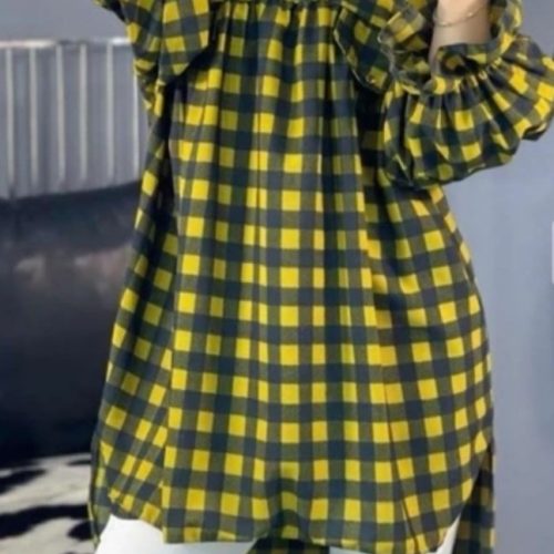 تونیک چهارخونه کد 133816 - خرید تونیک زنانه عمده