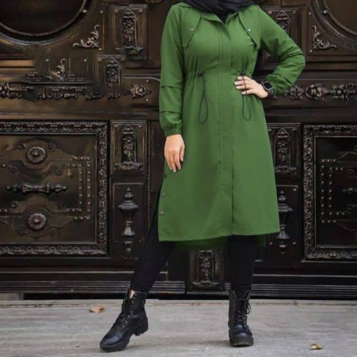 مانتو میکرو کمر گت کد 140100 - خرید مانتو زنانه عمده