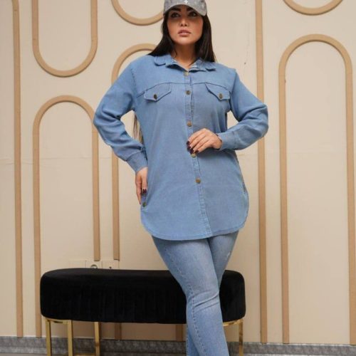 مانتو پایین حلال بغل دکمه کد 140245 - خرید مانتو زنانه عمده