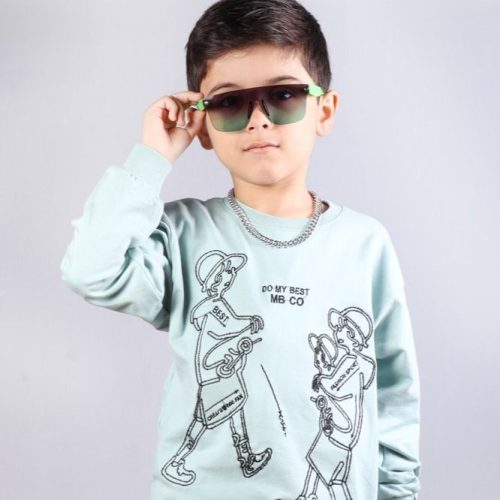 فروش عمده بلوز تک گلدوزی آدمک - بلوز تک پسرانه عمده