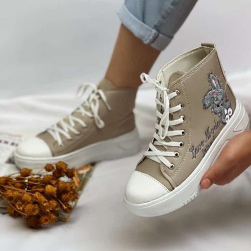 کفش ونس خرگوشی ساق بلند زنانه عمده