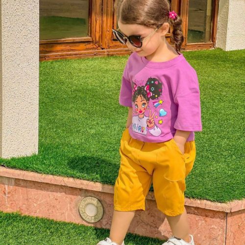 فروش عمده ست تیشرت شلوارک دخترانه - ست تیشرت شلوارک پسرانه عمده