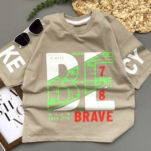 فروش عمده بلوز تک پسرانه be brave - بلوز تک پسرانه عمده