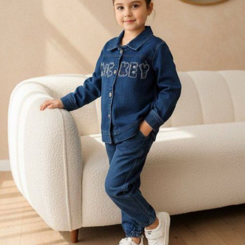 فروش عمده ست کت شلوار جین دخترانه Mikey کد 133033