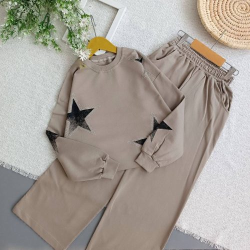 فروش عمده ست بلوز شلوار بگ دخترانه ستاره کد 133050