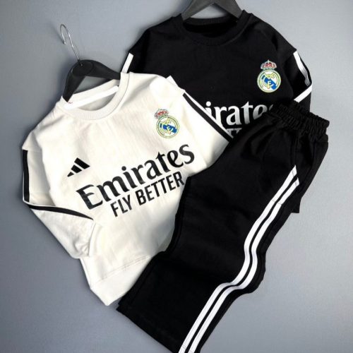 ست بلوز شلوار بگ پسرانه رئال مادرید کد 134407 - خرید ست بلوز شلوار پسرانه عمده