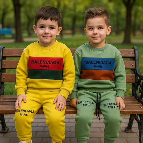 ست بلوز شلوار پسرانه رینگی بالنسیاگا کد 134427 - خرید ست بلوز شلوار پسرانه عمده