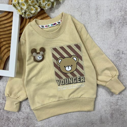 بلوز تک دخترانه تدی نگینی کد 135239 - خرید بلوز تک دخترانه عمده