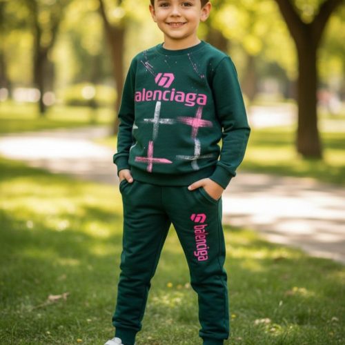 ست بلوز شلوار پسرانه بالنسیاگا کد 135335 - خرید ست بلوز شلوار پسرانه عمده