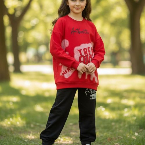 ست بلوز شلوار دخترانه اسپرت کد 135338 - خرید ست بلوز شلوار دخترانه عمده