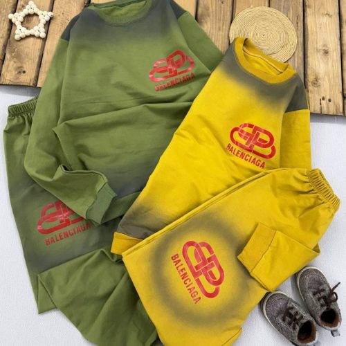 ست بلوز شلوار پسرانه بالنسیاگا کد 138262 - خرید ست بلوز شلوار پسرانه عمده