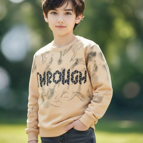 بلوز تک اسپرت پسرانه چاپ پفکی کد 138271 - خرید بلوز تک پسرانه عمده