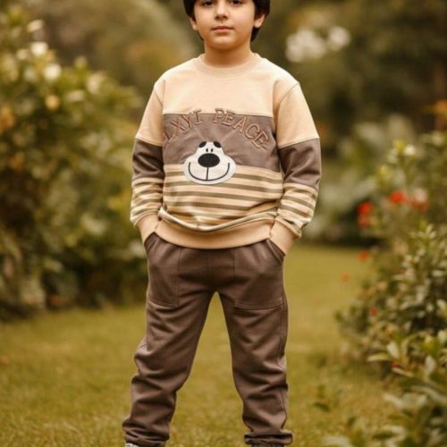 ست بلوز شلوار کتان دخترانه پسرانه کد 138287 - خرید ست بلوز شلوار پسرانه عمده