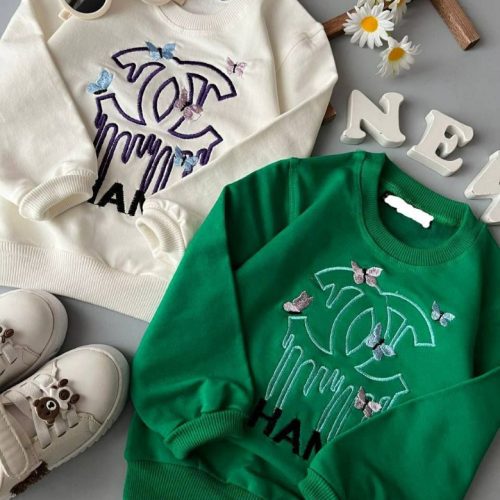 بلوز تک دخترانه گلدوزی پروانه کد 139980 - خرید بلوز تک دخترانه عمده