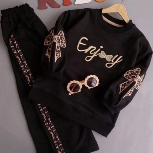 ست بلوز شلوار دخترانه پلنگی کد 139982 - خرید ست بلوز شلوار دخترانه عمده