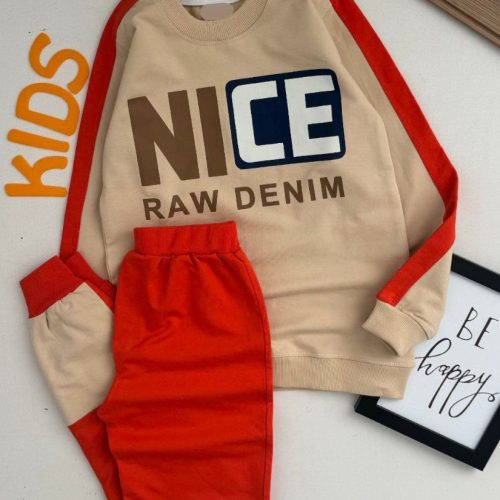 فروش عمده ست بلوز شلوار اسپرت پسرانه NICE - ست بلوز شلوار پسرانه عمده