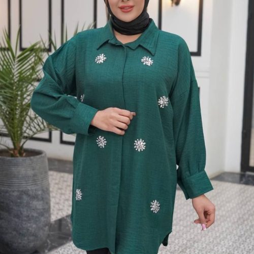 خرید عمده شومیز زنانه سنگدوزی شده - شومیز زنانه عمده