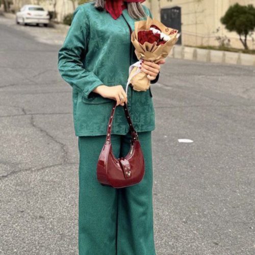 فروش عمده ست کت شلوار زنانه کتان ژاکارد - کت و شلوار زنانه عمده