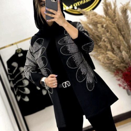 فروش عمده کت تک زنانه نگین دار - کت و شلوار زنانه عمده