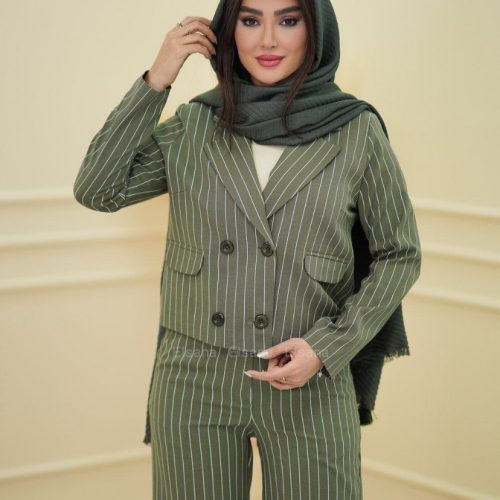 فروش عمده ست کت شلوار زنانه مزونی مدل الکسا - کت و شلوار زنانه عمده
