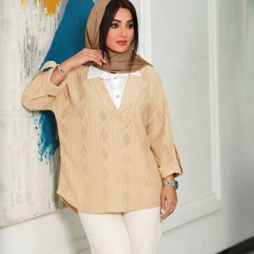 فروش عمده تونیک زنانه یقه سفید - تونیک زنانه عمده