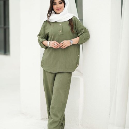 فروش عمده ست بلوز شلوار زنانه پارچه ایوا - ست بلوز شلوار زنانه عمده