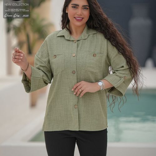 فروش عمده شومیز زنانه پارچه شانتون - شومیز زنانه عمده