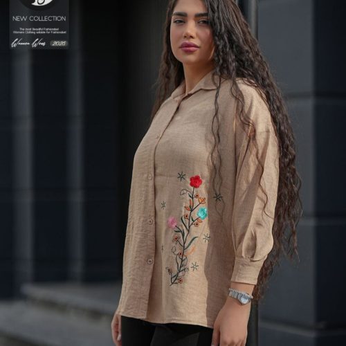 فروش عمده شومیز زنانه پارچه شانتون - شومیز زنانه عمده