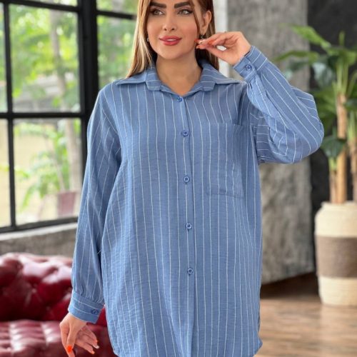فروش عمده شومیز مانتویی زنانه پارچه شانتون - شومیز زنانه عمده