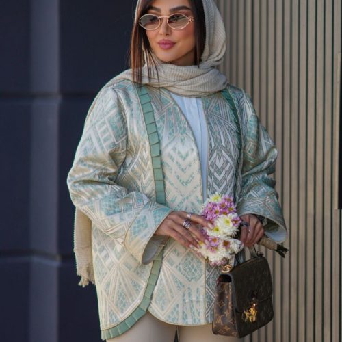 فروش عمده مانتو مزونی زنانه مدل نسیم - مانتو زنانه عمده